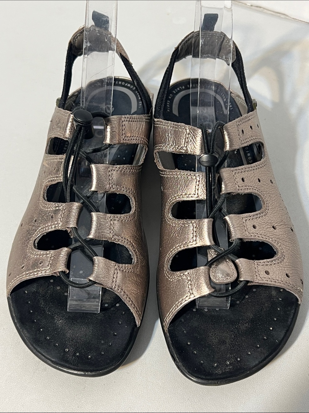 Ecco Metallic Espadrille Sandals Size Euro Size 39